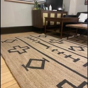 Geometric Jute Rug (8x10)